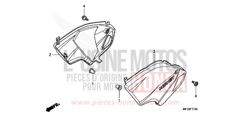 SEITENABDECKUNG von Hornet ABS PEARL SIENA RED (R320) von 2010